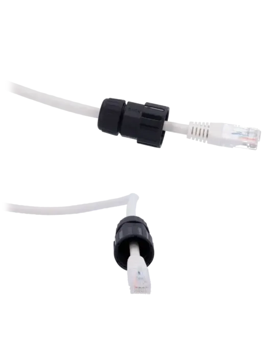 MARCA BLANCA Conector con Racor Industrial - Conector entrada RJ45 - C