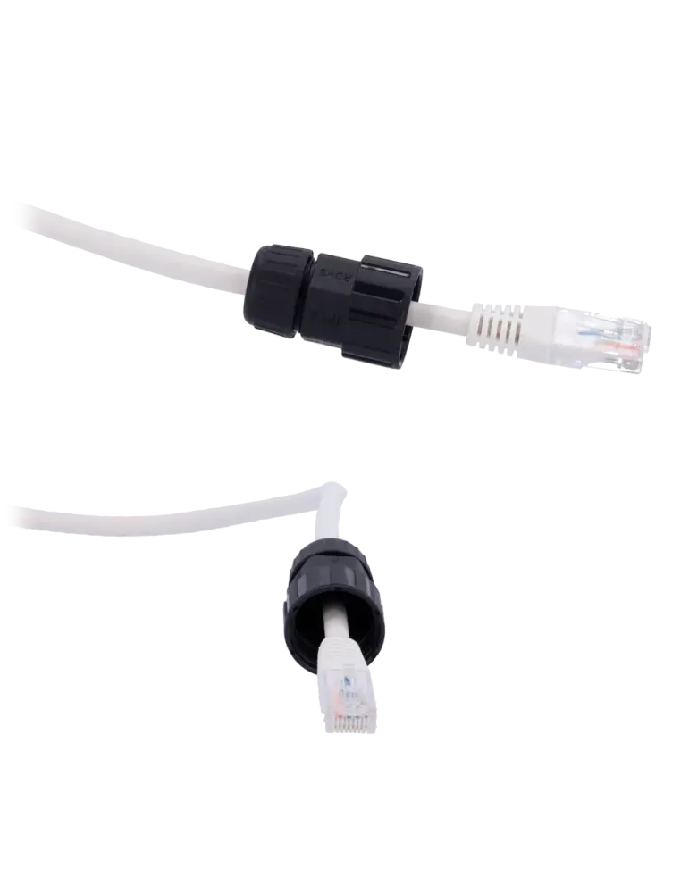MARCA BLANCA Conector con Racor Industrial - Conector entrada RJ45 - C