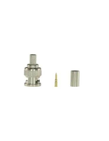 SAFIRE Conector - BNC para crimpar - Compatible con RG59 - 25 mm (Fo)