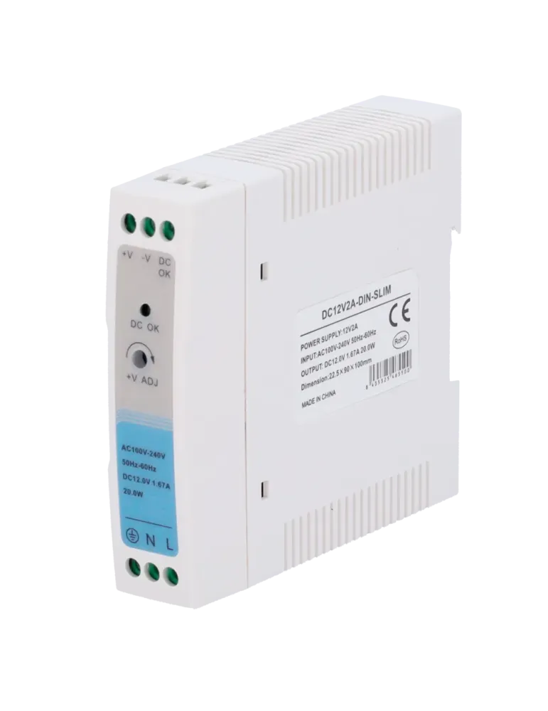 MARCA BLANCA Fuente de alimentación - Salida DC 12 V 1.67 A / 20 W - V
