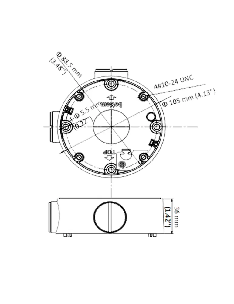 HIKVISION Caja de conexiones - Para cámaras bullet - Apto para uso ext