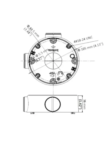 HIKVISION Caja de conexiones - Para cámaras bullet - Apto para uso ext