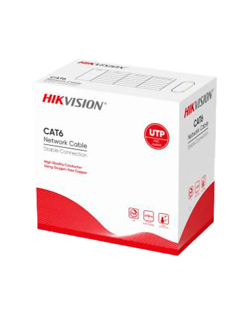 Hikvision cable UTP categoría 6 - Conductor OFC, 99,5% cobre - Diámetr