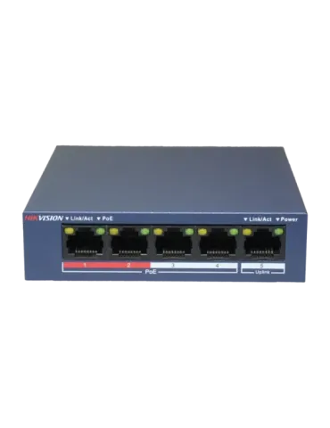 HIKVISION Switch de sobremesa Hikvision - 4 puertos PoE + 1 puerto Upl