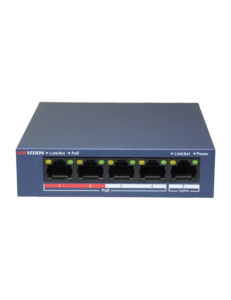 HIKVISION Switch de sobremesa Hikvision - 4 puertos PoE + 1 puerto Upl