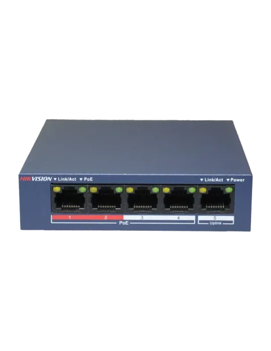 HIKVISION Switch de sobremesa Hikvision - 4 puertos PoE + 1 puerto Upl