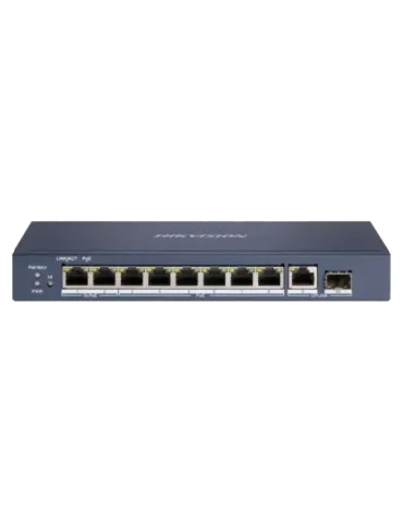 HIKVISION Switch Hi-PoE Hikvision - 8 puertos PoE + 1 Uplink RJ45 + 1