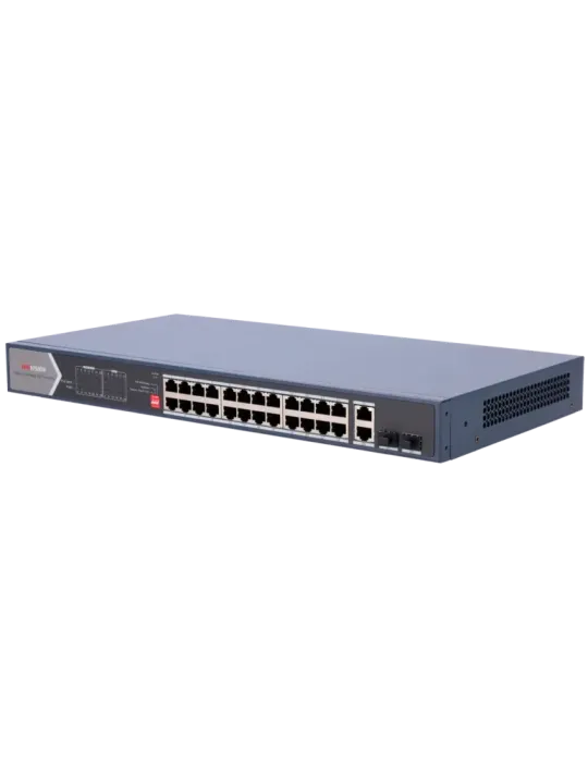 HIKVISION Switch PoE Hikvision - 24 RJ45 Gigabit + 4 uplink Gigabit RJ