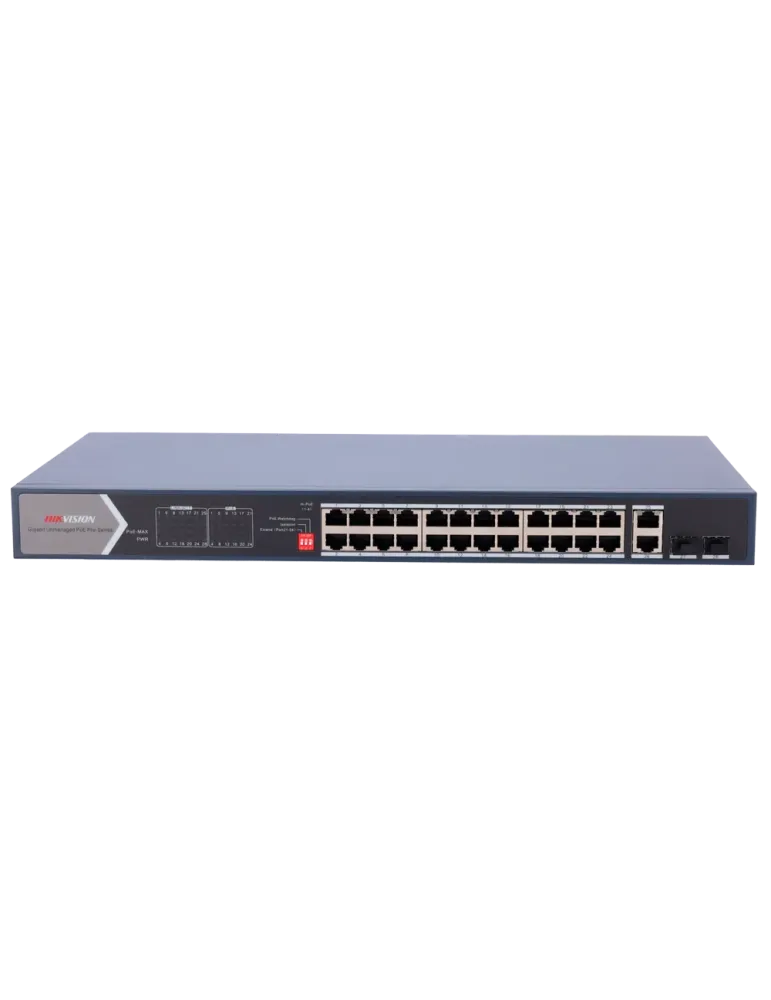 HIKVISION Switch PoE Hikvision - 24 RJ45 Gigabit + 4 uplink Gigabit RJ
