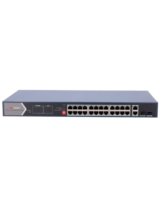 HIKVISION Switch PoE Hikvision - 24 RJ45 Gigabit + 4 uplink Gigabit RJ