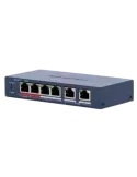 Hikvision HiPoE Switch Gestionable - 4 puertos PoE 802.3af/at + 2 Upli