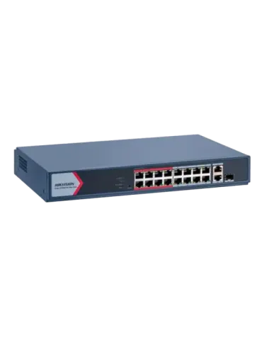 HIKVISION Switch PoE Hikvision - 16 puertos RJ45 FE +1 x GE RJ45 + 1x