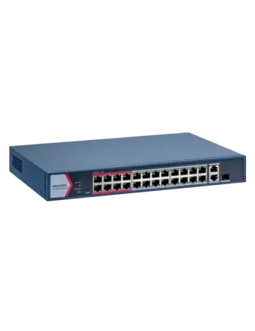 HIKVISION Switch PoE Hikvision - 24 puertos RJ45 FE +1 x GE RJ45 + 1x