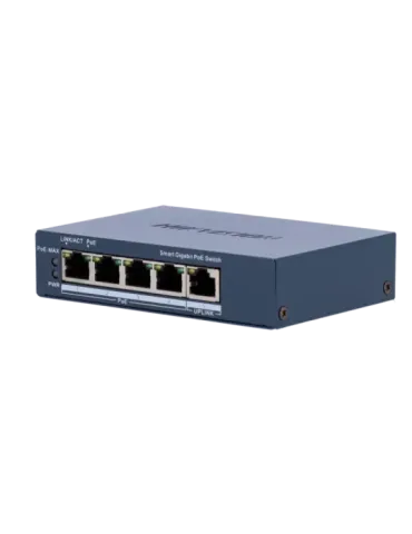 Hikvision Switch Gigabit PoE Gestionable - 4 puertos PoE 802.3af/at +