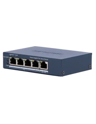 Hikvision Switch Gigabit PoE Gestionable - 4 puertos PoE 802.3af/at +