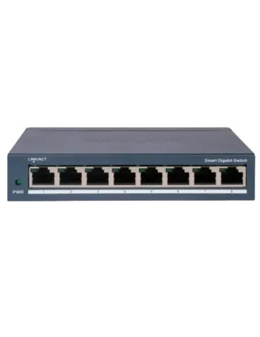 Hikvision Gigabit Switch Gestionable - 8 RJ45 10/100/1000 Mbps - VLAN/
