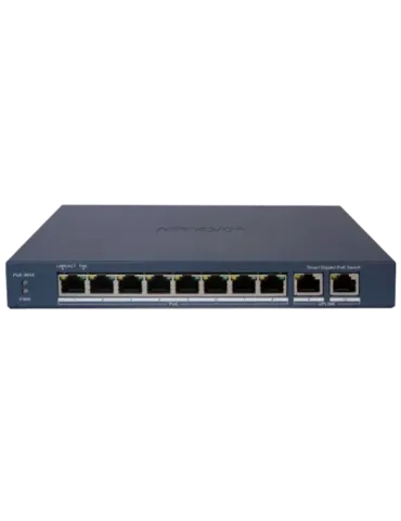Hikvision PoE Switch Gestionable - 8 puertos PoE 802.3af/at + 2 Uplink