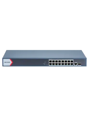 HIKVISION Switch PoE Hikvision - 16 puertos RJ45 GE + 1 puerto Gigabit