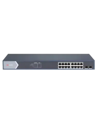 HIKVISION Switch PoE Hikvision - 16 puertos RJ45 GE + 2 puertos Gigabi