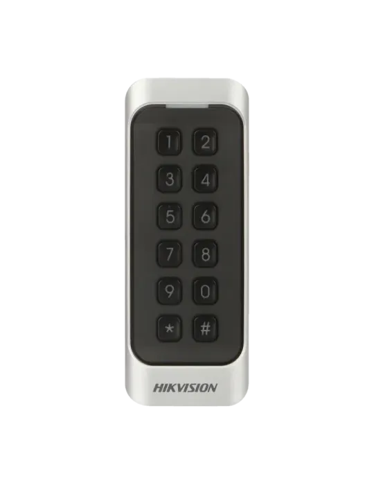 HIKVISION Lector de acceso para marcos - Acceso por tarjeta EM y PIN -