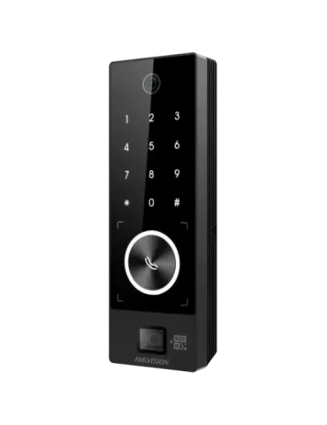 HIKVISION Control de acceso PoE IP65 - Facial, tarjeta MF, QR dinámico