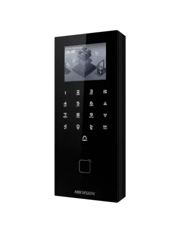 HIKVISION Control de acceso y presencia PoE IP65 - Tarjeta EM, QR diná