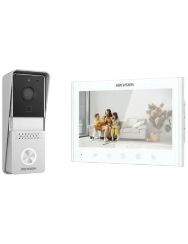 HIKVISION Kit de videoportero - Tecnología 2 hilos analógico - Placa y