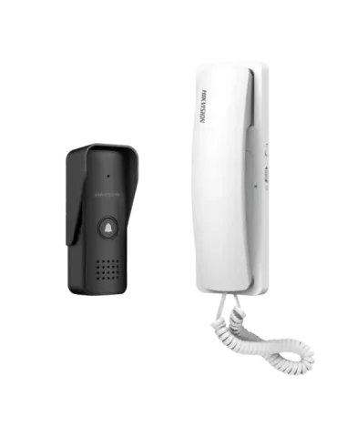HIKVISION Kit de portero - Tecnología 2 hilos analógico - Placa y tele