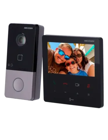 HIKVISION Kit de videoportero - Tecnología IP y WiFi - Placa y monitor
