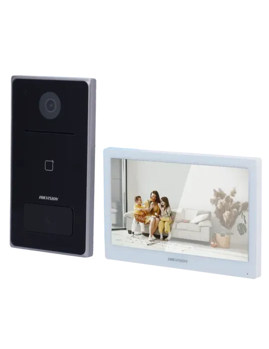 HIKVISION Kit de videoportero - Tecnología IP y WiFi - Placa y monitor