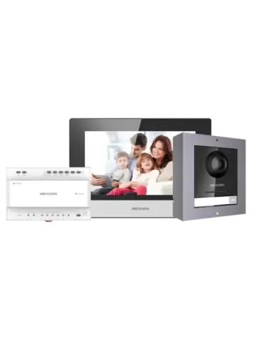 HIKVISION Kit de videoportero - Tecnología 2 hilos con TCP/IP y WiFi -