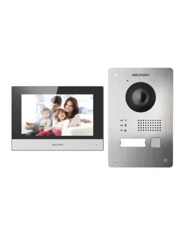 HIKVISION Kit de videoportero - Tecnología 2 hilos con TCP/IP y WiFi -