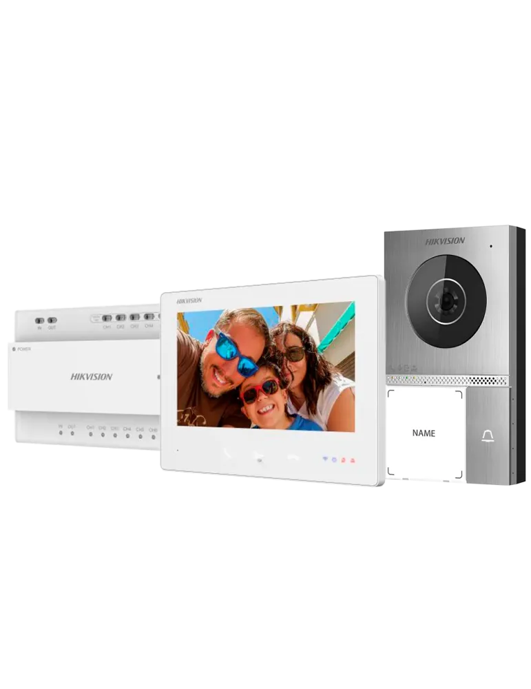 HIKVISION Kit de videoportero con dos relés - Tecnología 2 hilos HD co