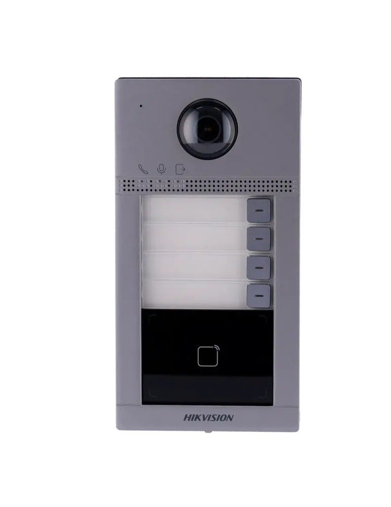 HIKVISION Videoportero IP WiFi 4 apartamentos - Cámara 2 Mpx | Audio b
