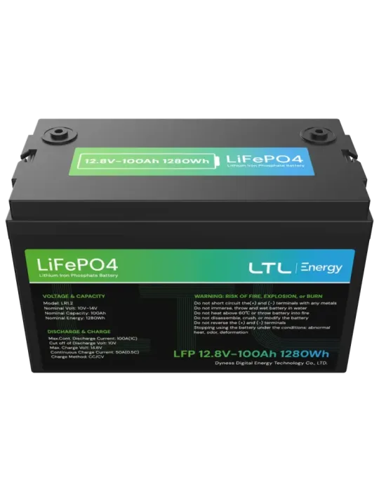 DYNESS Batería estacionaria - Capacidad 1280Wh - LiFePO4 12V / 100Ah -