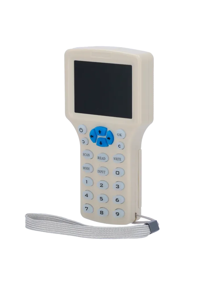 CARDCUBE Lector-escritor de tarjetas RFID - Pantalla 3″ TFT y teclado
