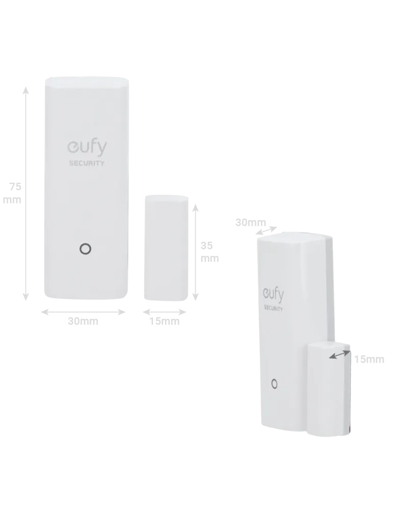 EUFY Sensor de apertura Eufy by Anker - Inalámbrico 868 MHz - Compatib