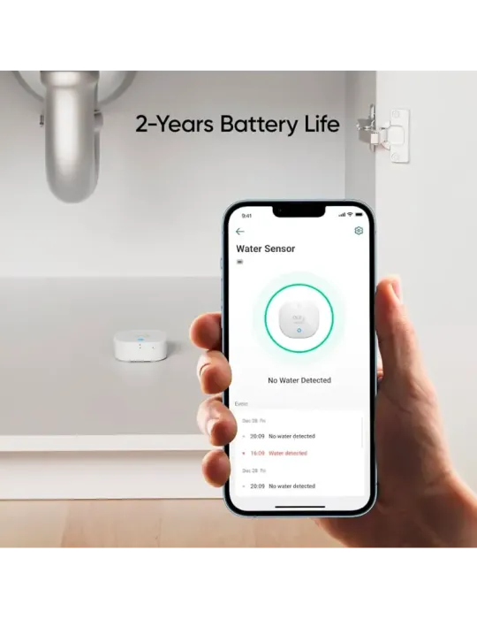EUFY Sensor de inundación y congelación Eufy - Inalámbrico 868 MHz - C