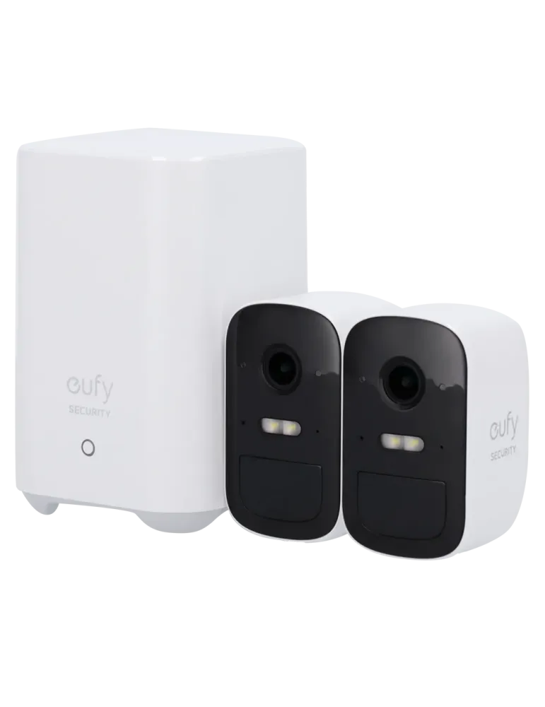 EUFY Kit 2 Cámaras + 1 HomeBase Eufy by Anker - 1080p / 6700 mAh / Sen