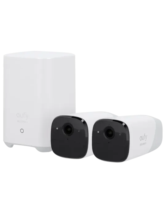 EUFY Kit 2 Cámaras + 1 HomeBase Eufy by Anker - 2K / 13400 mAh / Senso