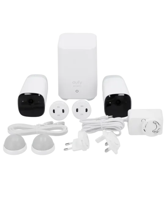 EUFY Kit 2 Cámaras + 1 HomeBase Eufy by Anker - 2K / 13400 mAh / Senso
