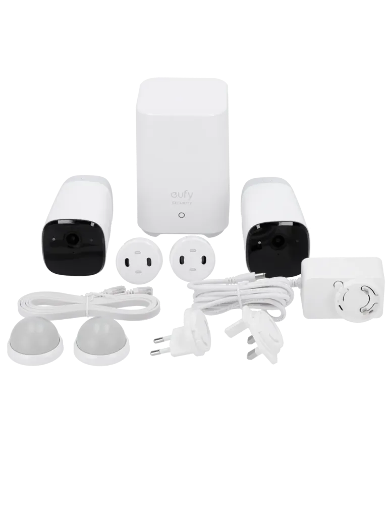 EUFY Kit 2 Cámaras + 1 HomeBase Eufy by Anker - 2K / 13400 mAh / Senso