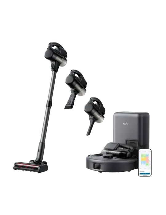 EUFY Robot Aspirador Eufy E20 3-en-1 - Potencia máxima de 30.000 Pa -