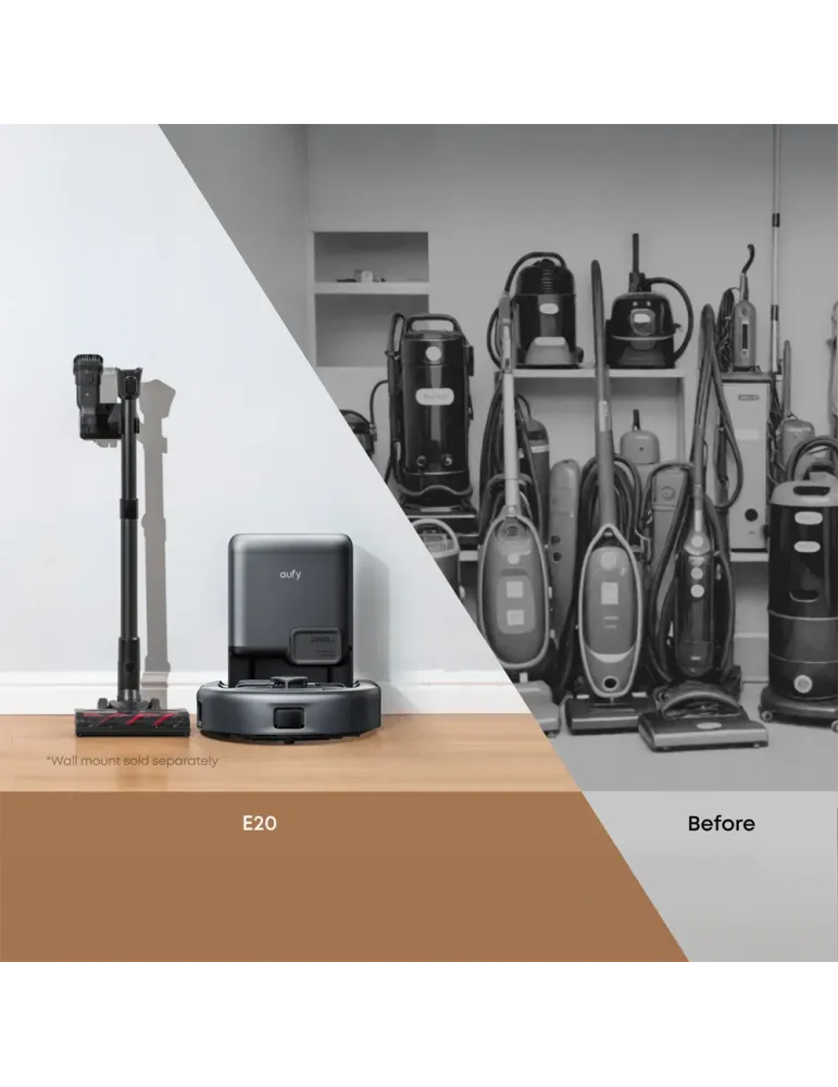 EUFY Robot Aspirador Eufy E20 3-en-1 - Potencia máxima de 30.000 Pa -