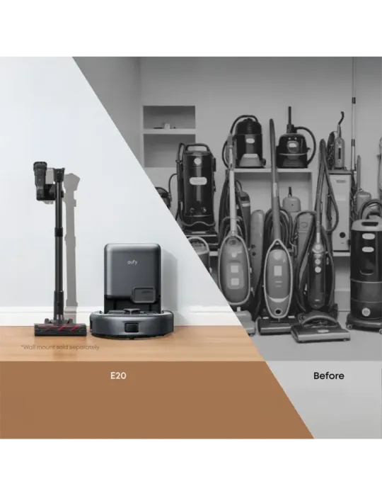 EUFY Robot Aspirador Eufy E20 3-en-1 - Potencia máxima de 30.000 Pa -