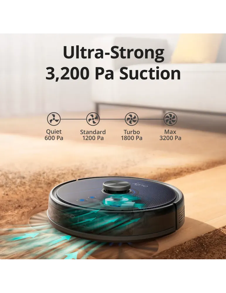 EUFY Robot Aspirador Eufy by Anker - Potencia máxima de 3200 Pa - Capa