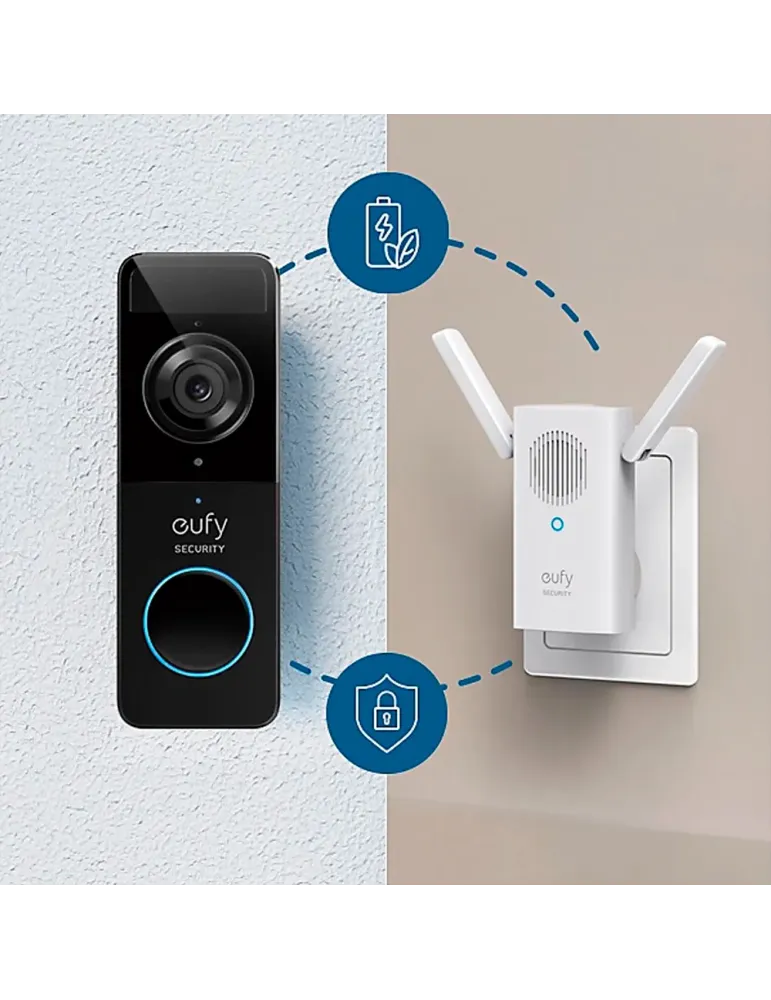 EUFY Kit de Timbre Wifi con vídeo Eufy by Anker - Resolución 1080p - D