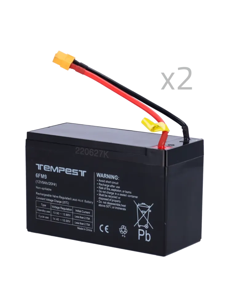 URFOG Batería para TEMPEST-BAT300 URFOG - 12V / 9Ah - Conectores espec