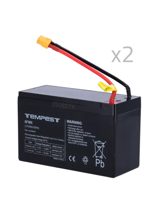 URFOG Batería para TEMPEST-BAT300 URFOG - 12V / 9Ah - Conectores espec