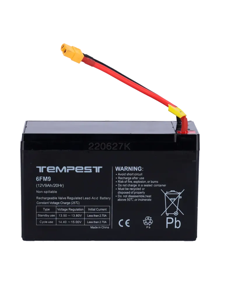 URFOG Batería para TEMPEST-BAT300 URFOG - 12V / 9Ah - Conectores espec